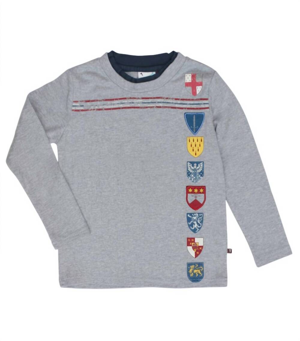 NEW FORE AXEL & HUDSON kids shields tee in heather grey